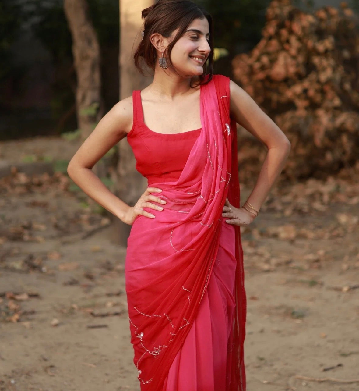 Rose Radiance Saree