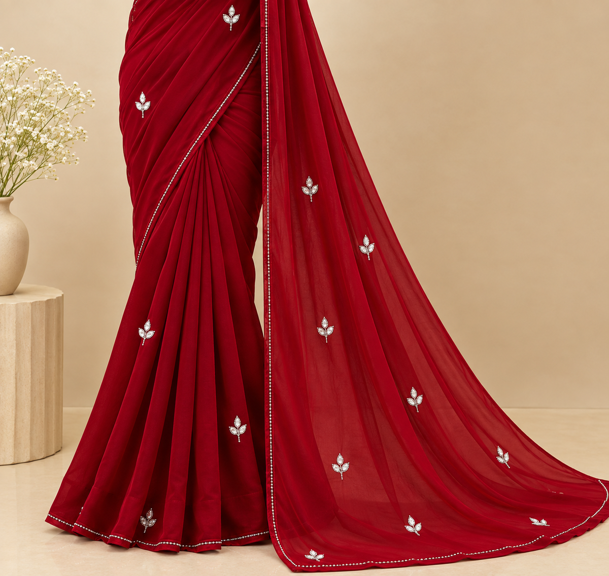 Red Grace Saree