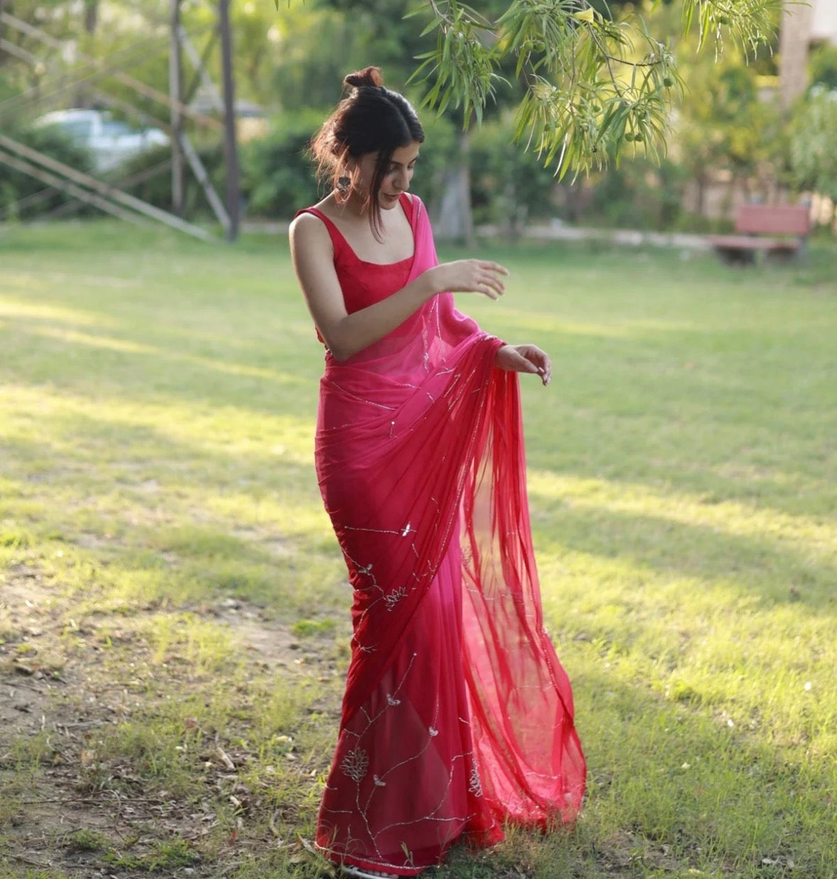 Rose Radiance Saree