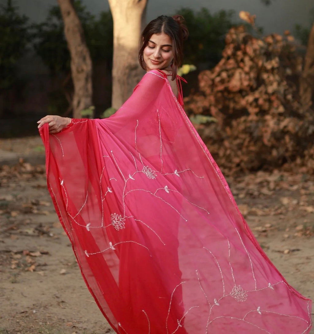 Rose Radiance Saree