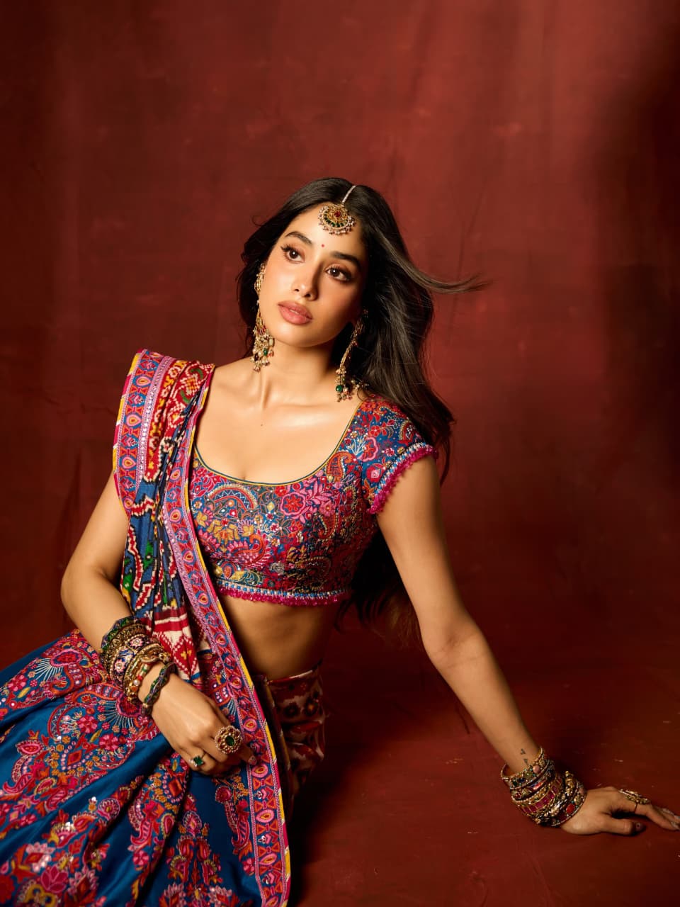 Starry Peacock Chinnon Saree