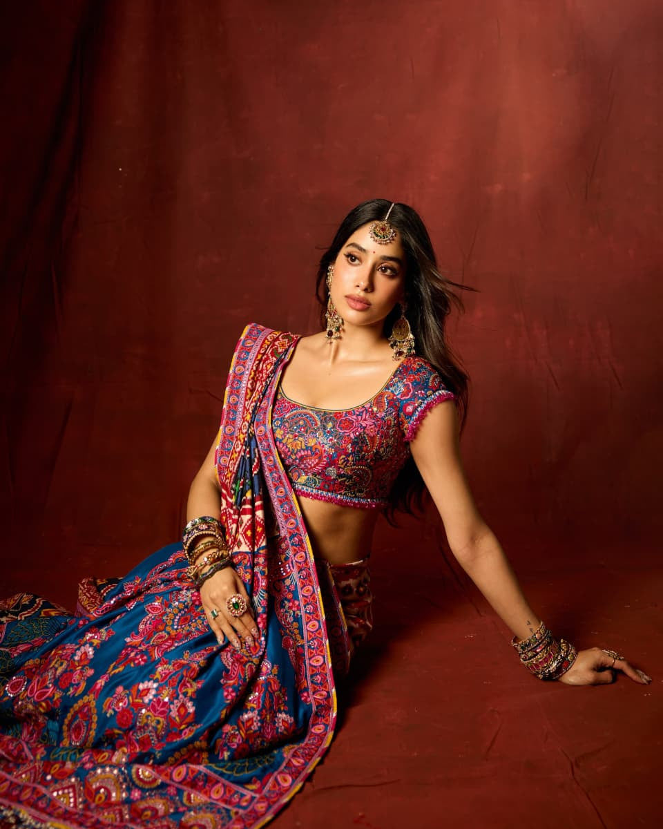 Starry Peacock Chinnon Saree